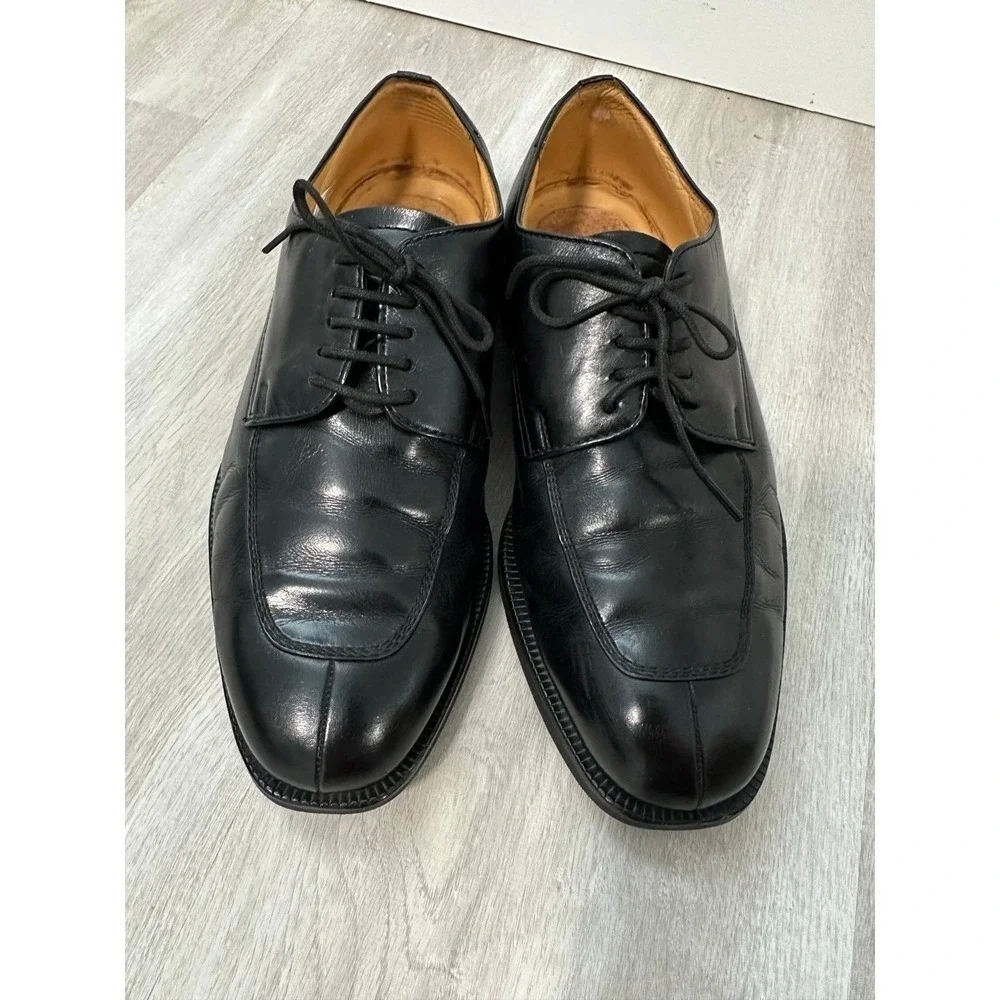 Burberry London Black Leather Cap Toe Oxford Dress Shoes Men’s sz 24.5 us 7